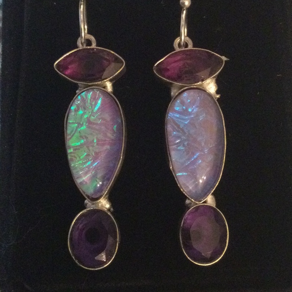 Amethyst & Lavender Opalite Earrings